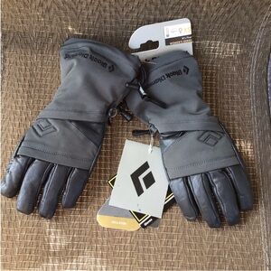 Black Diamond Black/Gray Goretex/Leather Legend Gloves
